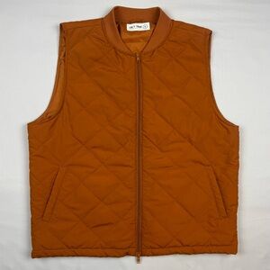 Line Of Trade Mens Big Sky Quilted Vest XL Copper Full Zip